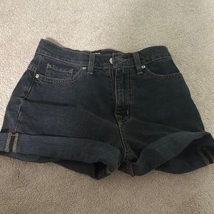 BDG Urban Outfitters Mom High Rise Black Denim Shorts